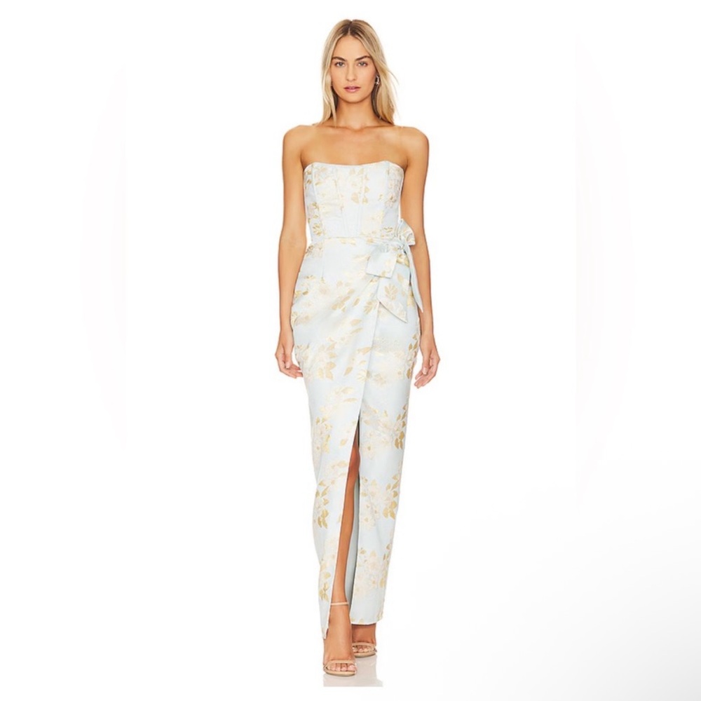 V. Chapman June Gown in Ballad Blue Baroque Floral